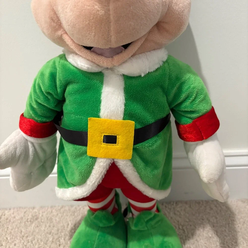 Gemmy Disney Mickey Mouse‎ Elf Standing Porch Greeter Plush 22
